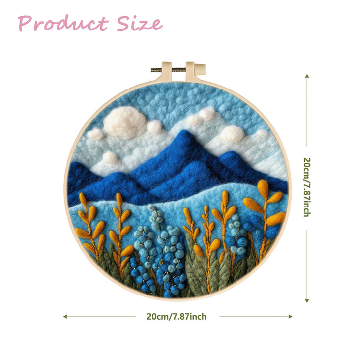 Flowers At The Foot Of The Blue Mountains Wool Needle Felting Painting Kit