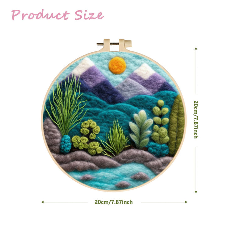 Plants beside the Mountains Wool Needle Felting Painting Kit
