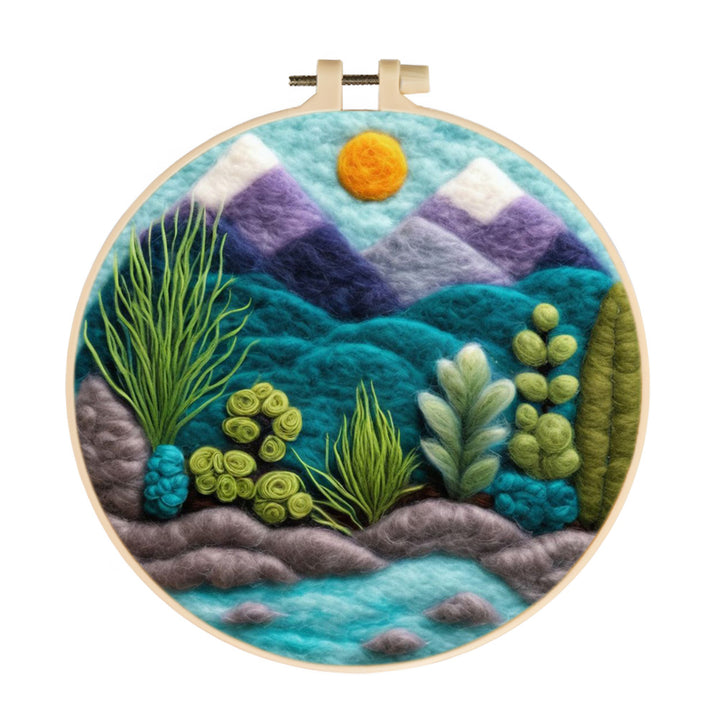 Plants beside the Mountains Wool Needle Felting Painting Kit