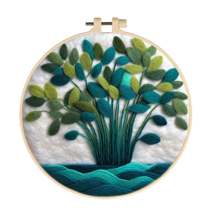 Plants Growing by the River Wool Needle Felting Painting Kit