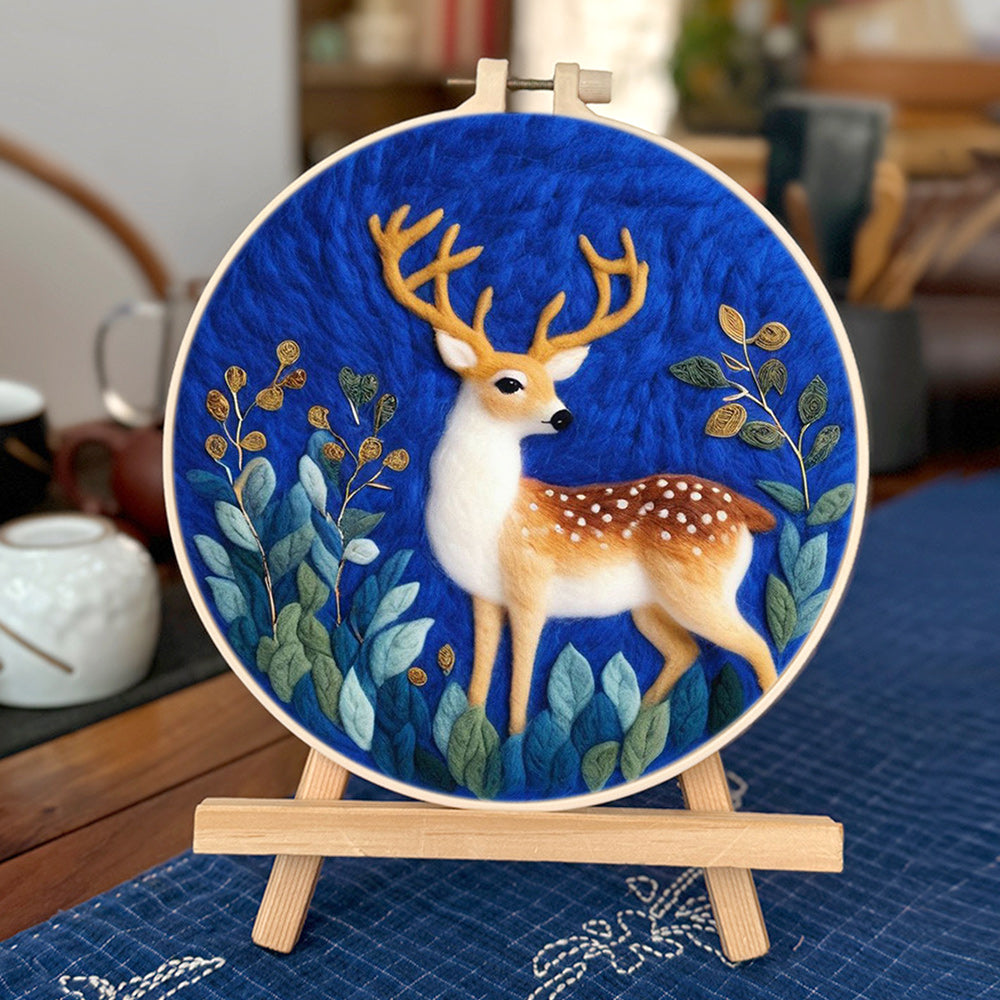 Sika Deer Wool Needle Felting Painting Kit