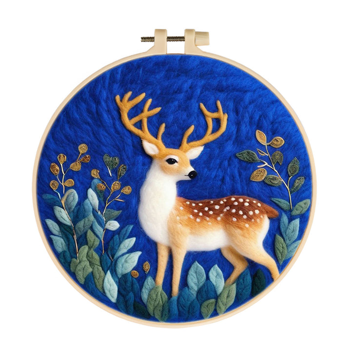 Sika Deer Wool Needle Felting Painting Kit
