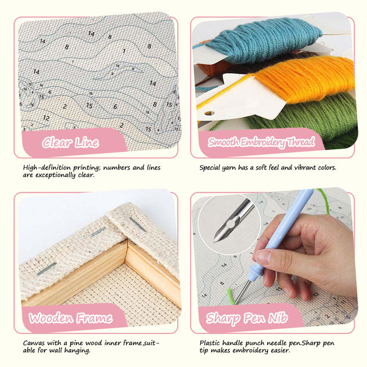 Desk Art Tools Mini Punch Needle Kit (4pcs)