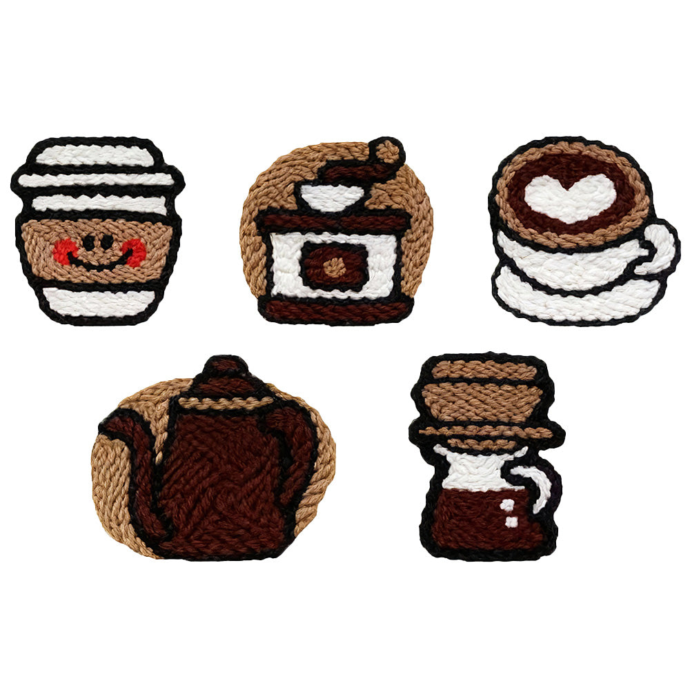 Coffee Gear Punch Needle Coasters Kits 6 Pack
