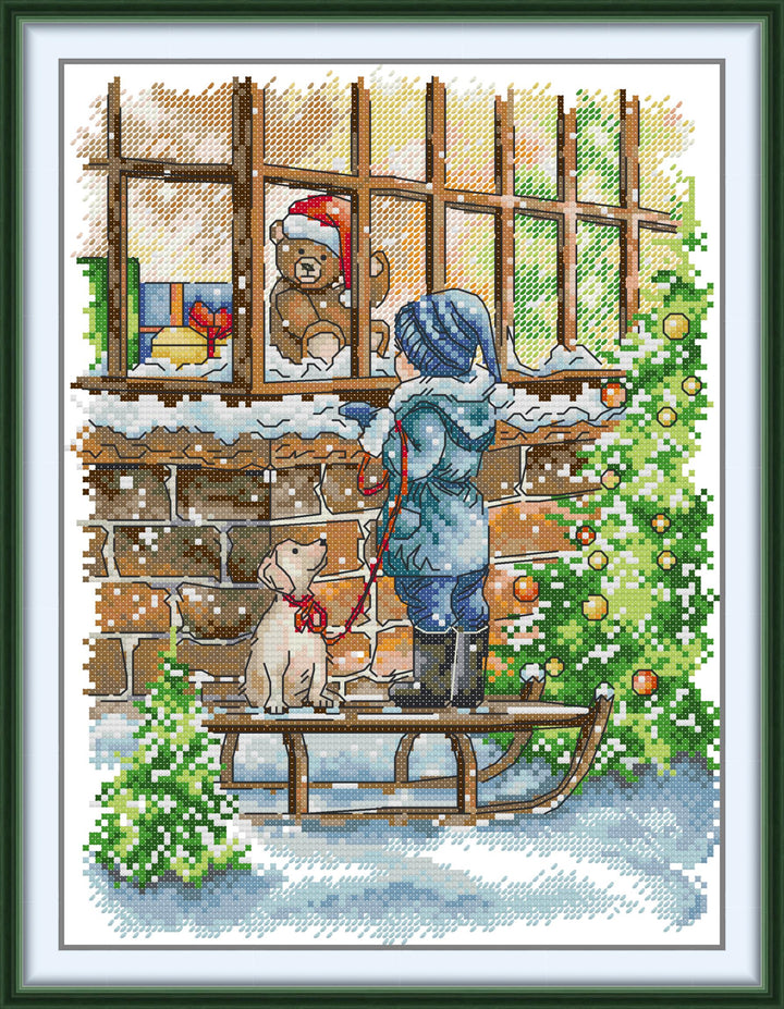 Christmas Window Display Cross Stitch Kits