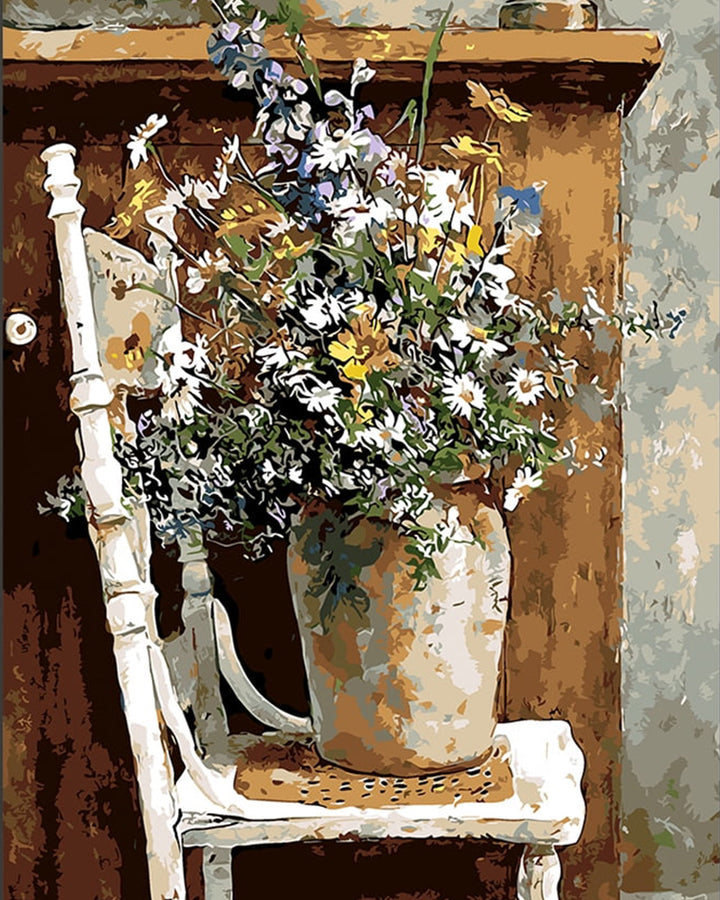 Vase on the Chair Cross Stitch Kits