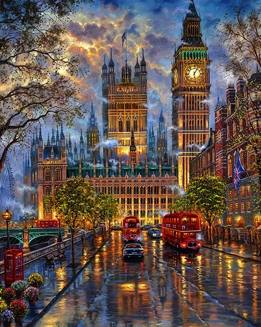 London at Night Cross Stitch Kits