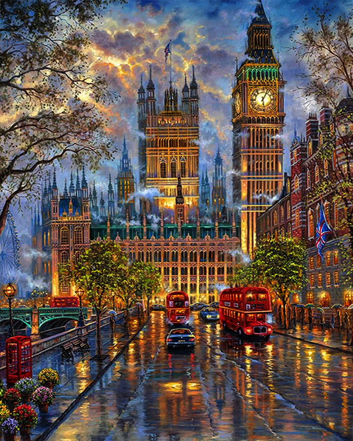 London at Night Cross Stitch Kits