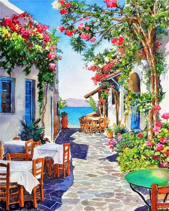 Flower Restaurant Cross Stitch Kits