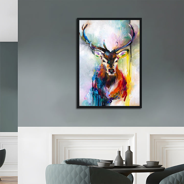 Oil Painting Elk Cross Stitch Kits