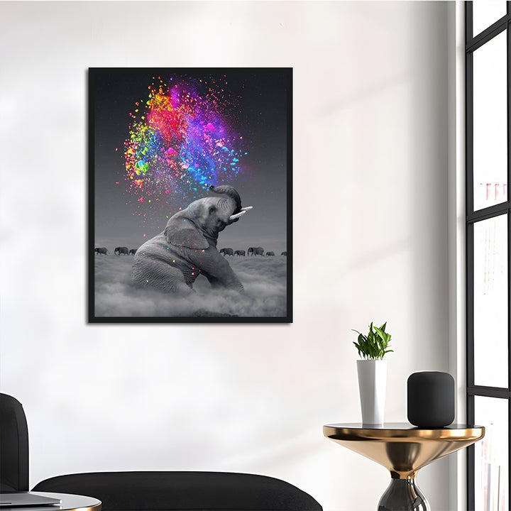 Elephant Sprays Colored Powder Cross Stitch Kits