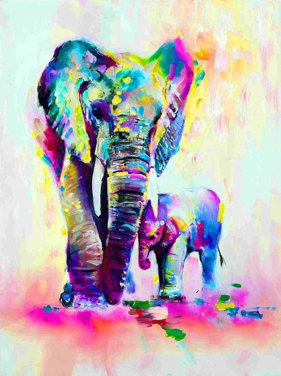 Elephant Mother and Child Cross Stitch Kits