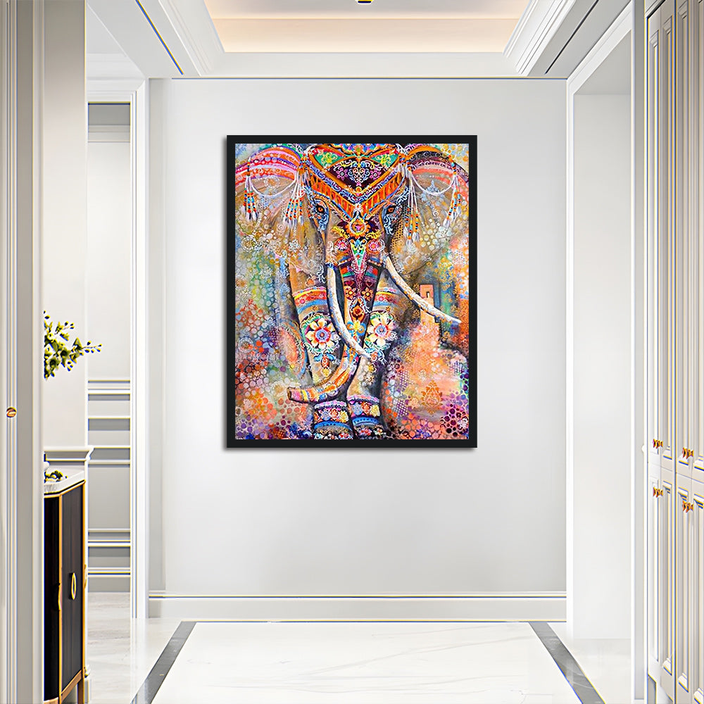 Decorative Painted Elephant Cross Stitch Kits