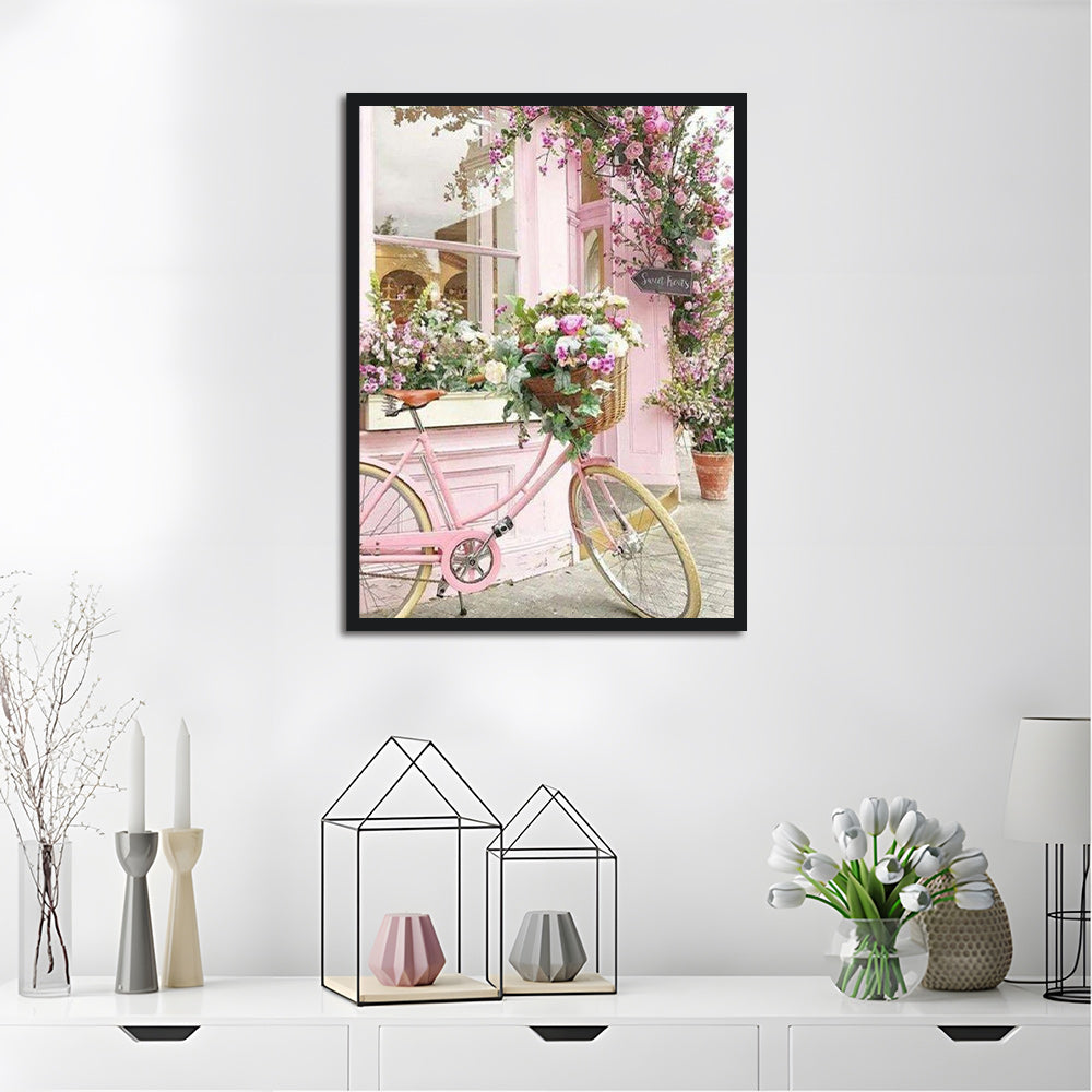 Bicycle with Flowers Cross Stitch Kits
