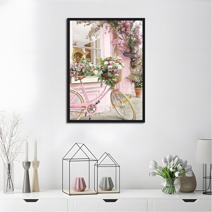 Bicycle with Flowers Cross Stitch Kits