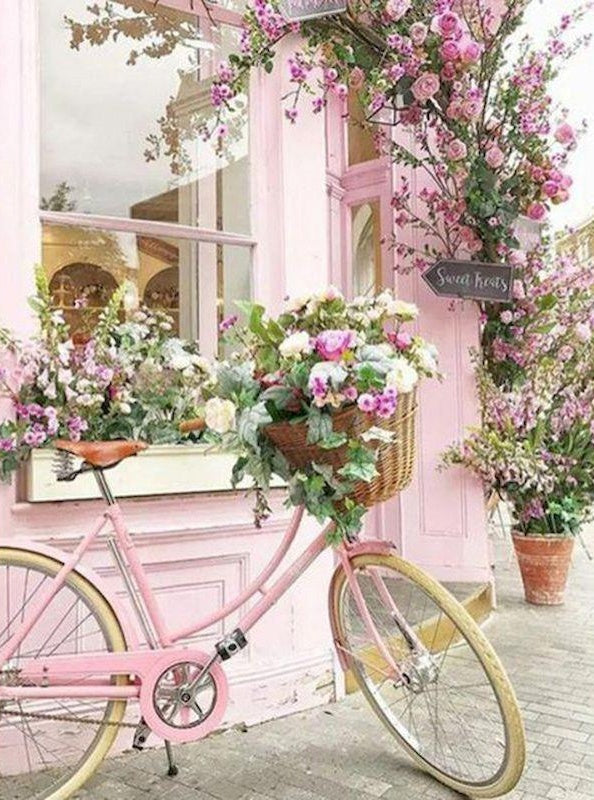 Bicycle with Flowers Cross Stitch Kits