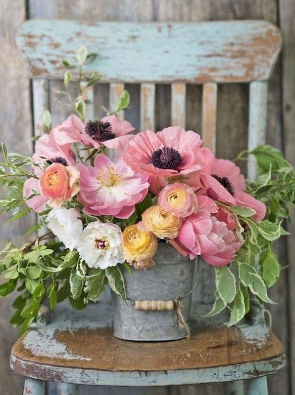 Flowers in Bucket Cross Stitch Kits