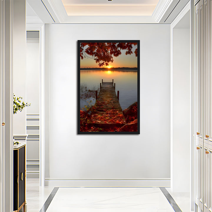 Sunset Maple Lake Cross Stitch Kits