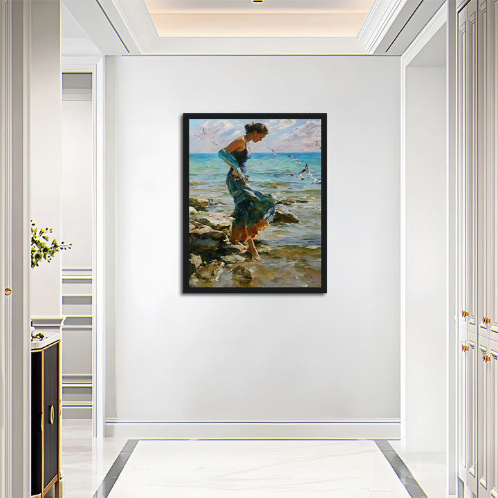Girl at the Beach Cross Stitch Kits