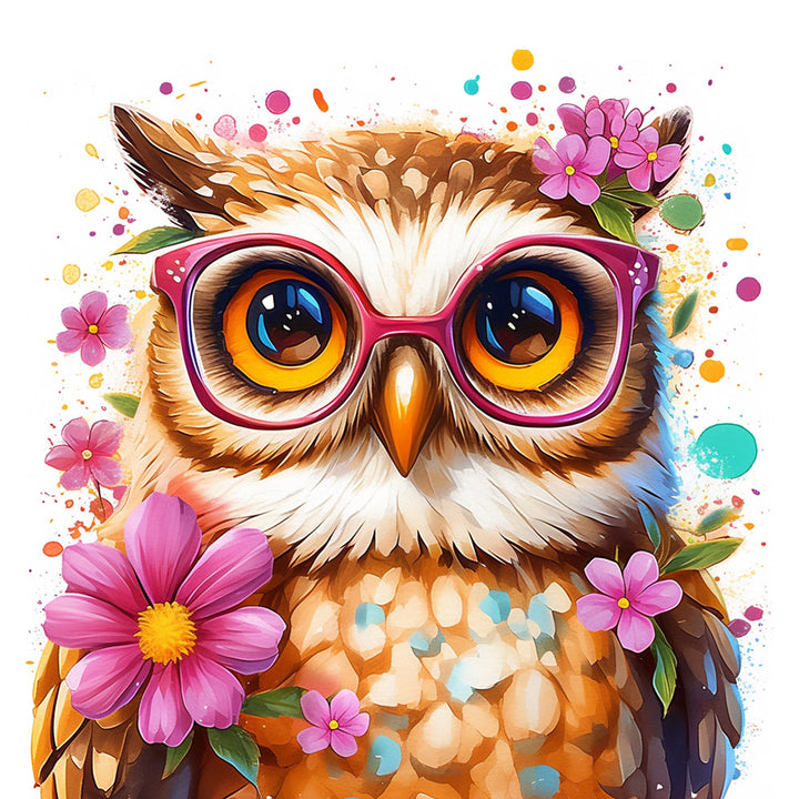 Owl with Glasses Cross Stitch Kits