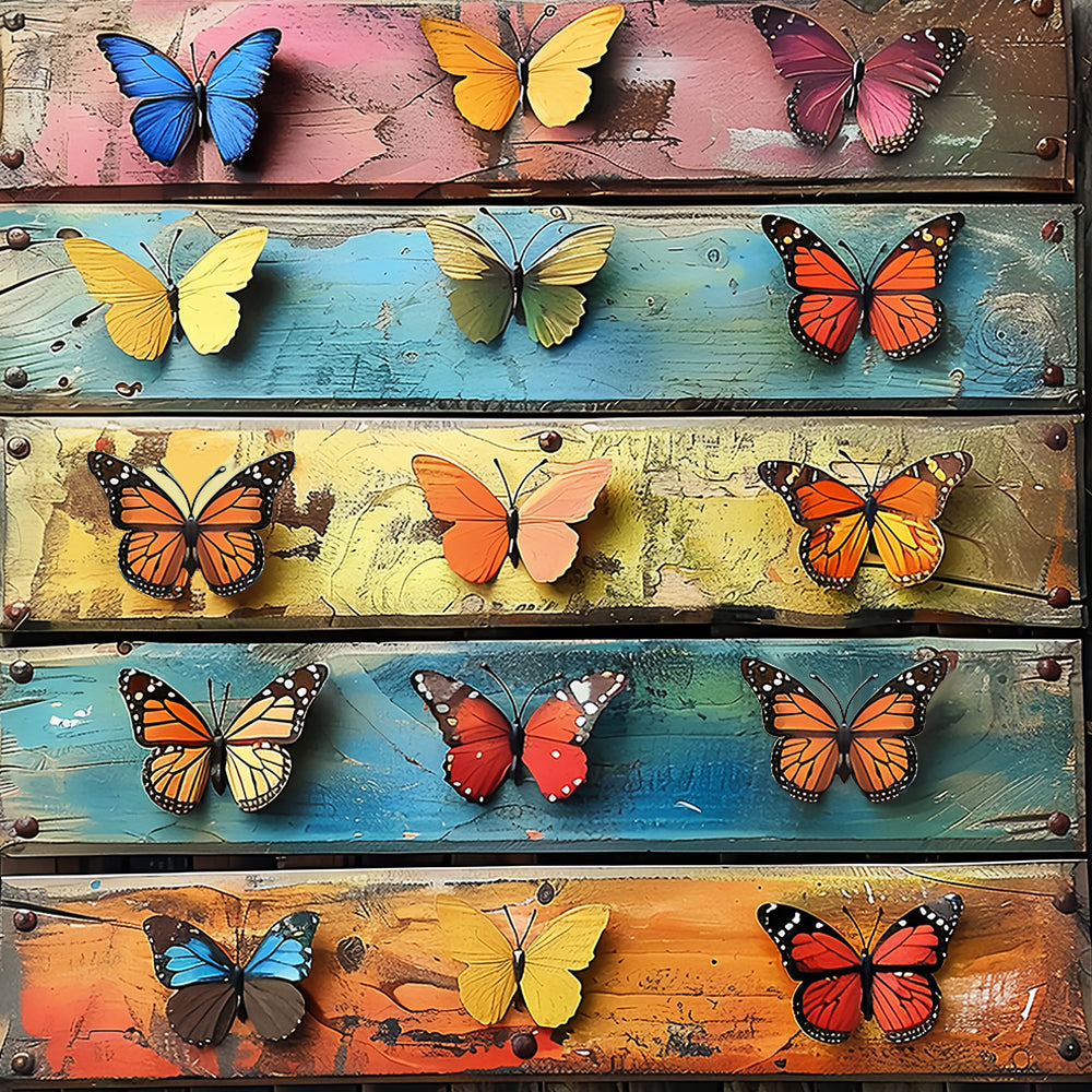 Butterfly Wood Board Cross Stitch Kits