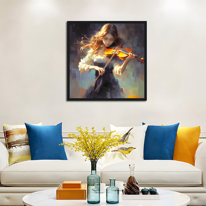 Girl Playing the Violin Cross Stitch Kits