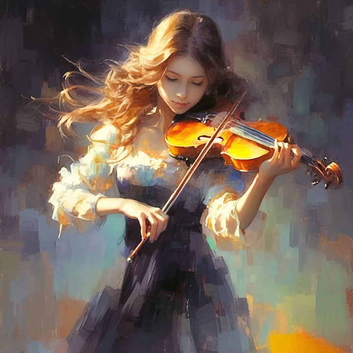 Girl Playing the Violin Cross Stitch Kits