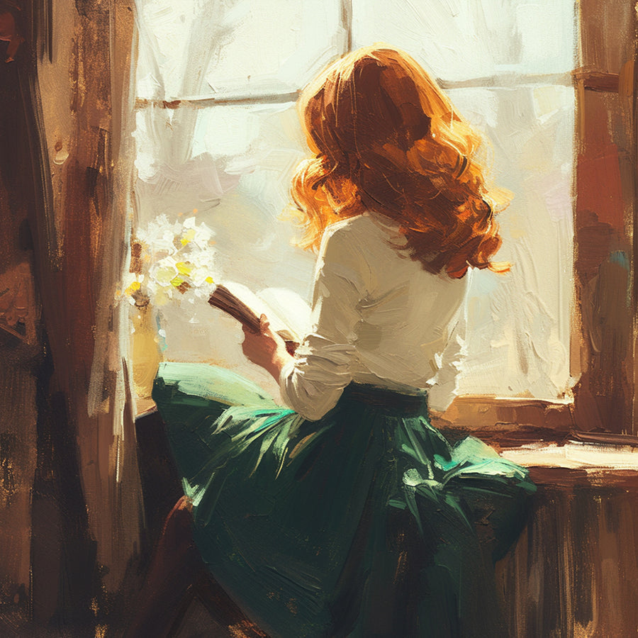 Girl Reading by The Window Cross Stitch Kits