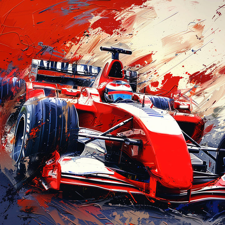 Red Racing Car Cross Stitch Kits