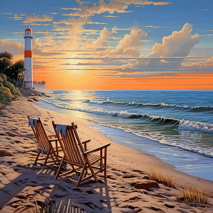 Sunset on the Beach Cross Stitch Kits