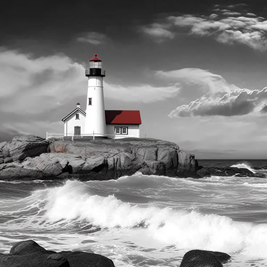 Lighthouse Cottage by the Sea Cross Stitch Kits