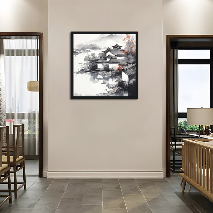 Ink Painting Town Cross Stitch Kits