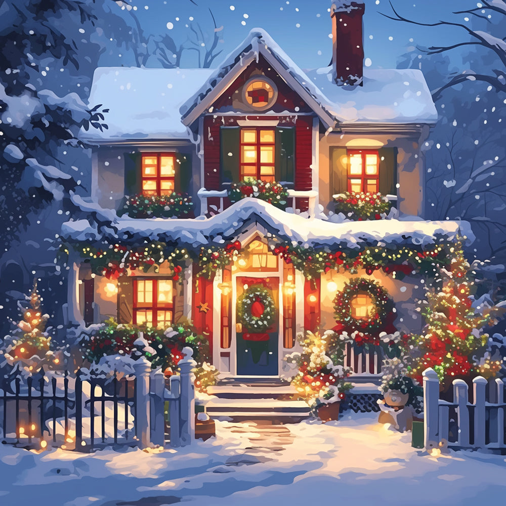 Christmas Cottage Cross Stitch Kits