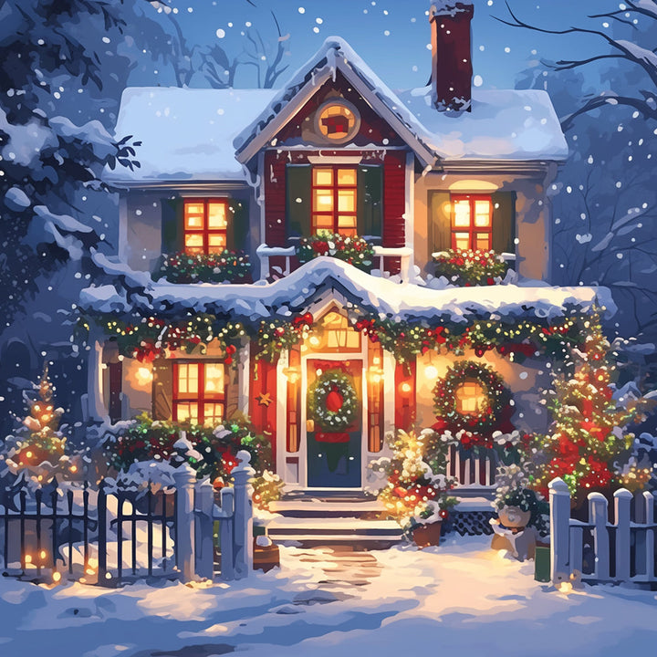 Christmas Cottage Cross Stitch Kits