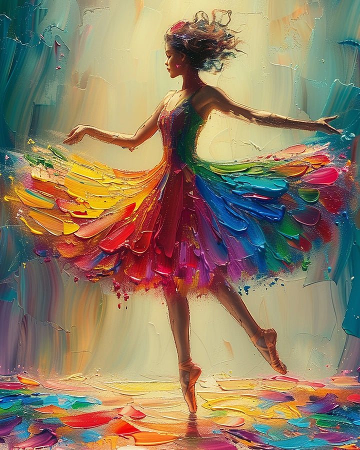 Oil Painting Dancer Cross Stitch Kits