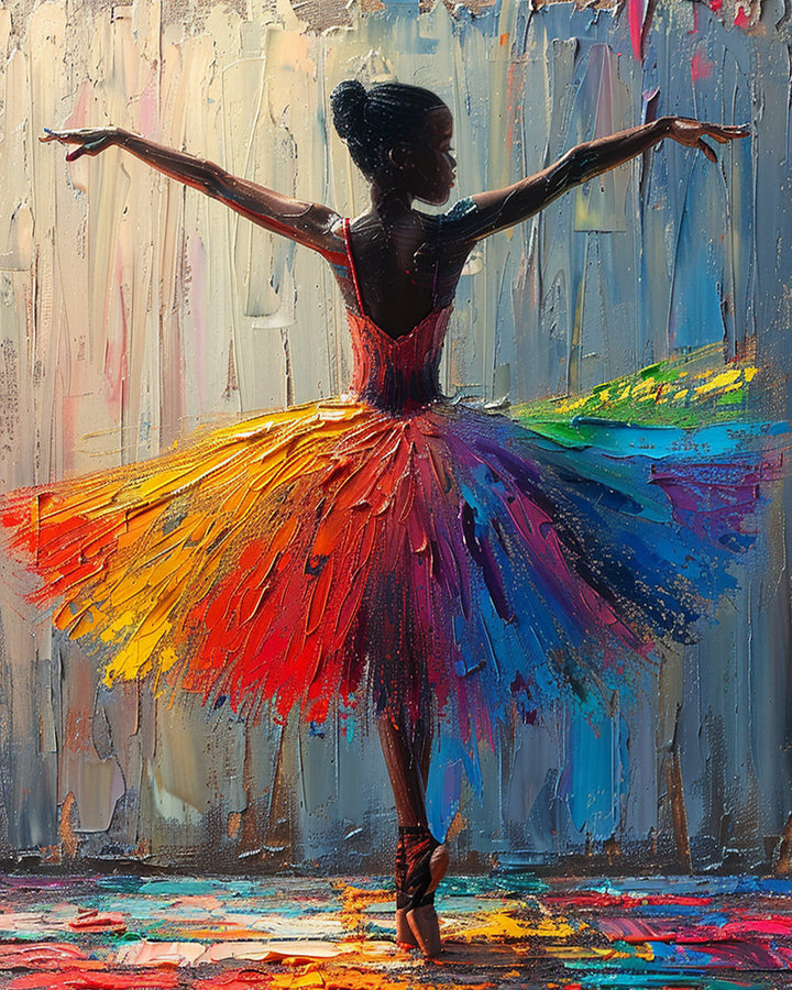 Oil Painting Ballet Girl Cross Stitch Kits