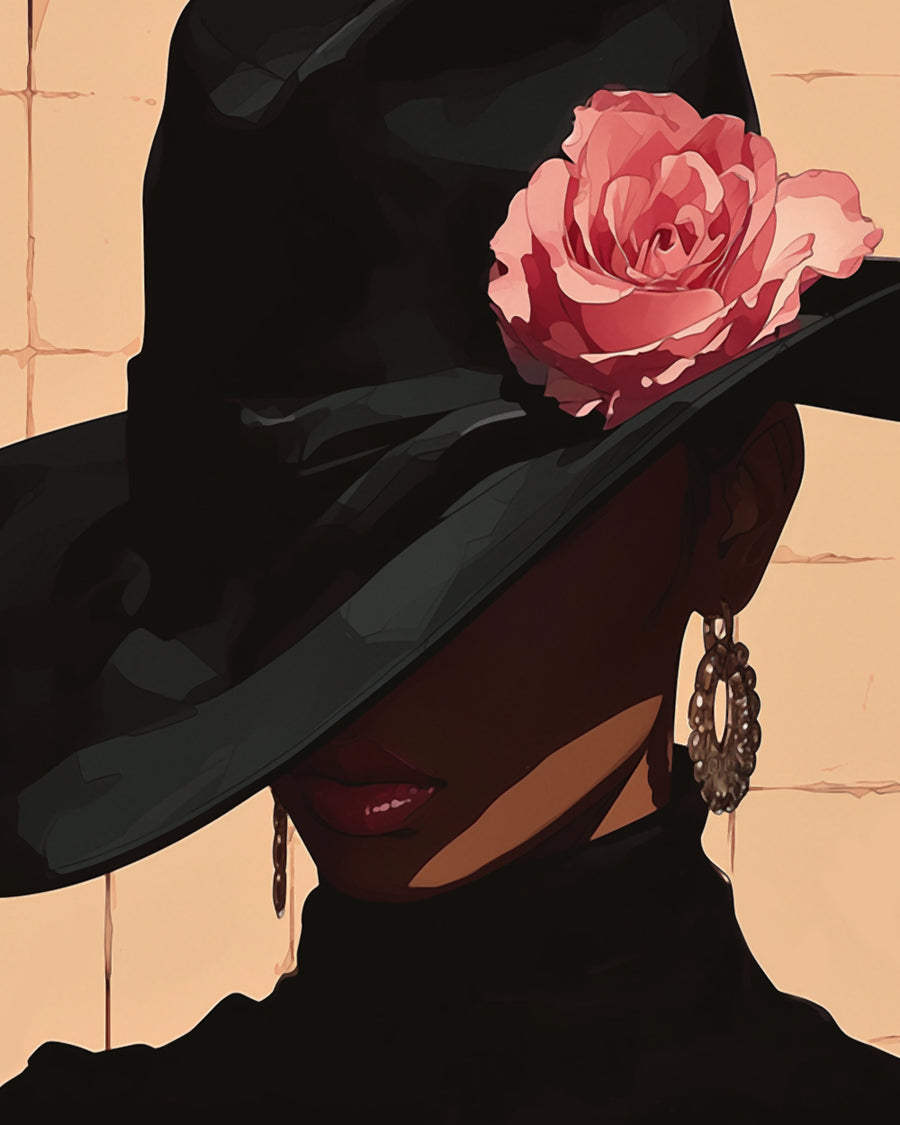 Black Hat Lady Cross Stitch Kits