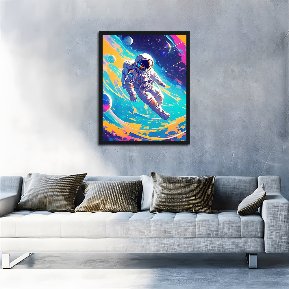 Astronaut in the Colorful Universe Cross Stitch Kits