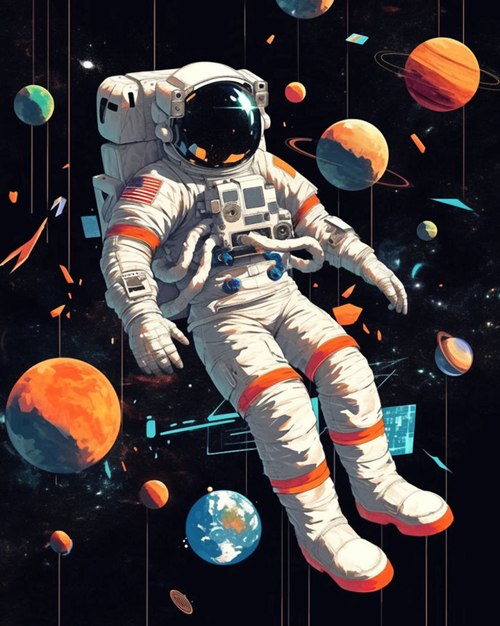 Astronaut and Planet Cross Stitch Kits