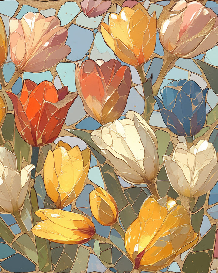 Tulip Wall Cross Stitch Kits