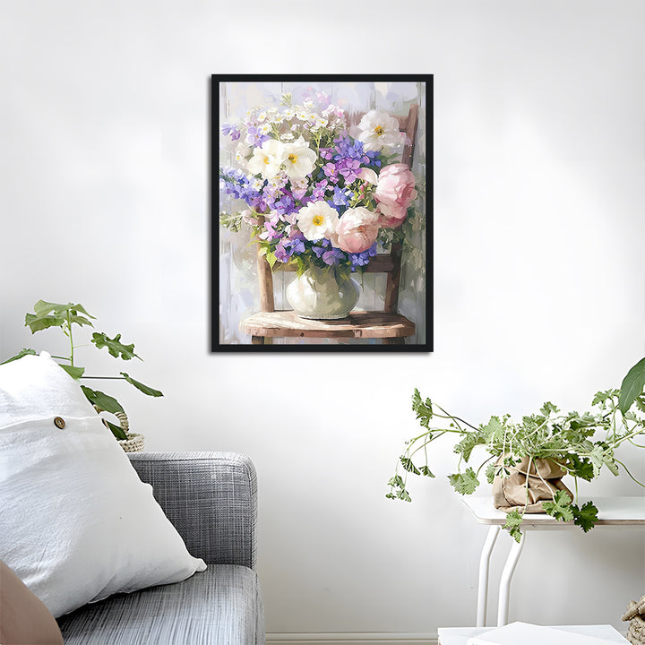 Oil Painting Style Bouquet Cross Stitch Kits
