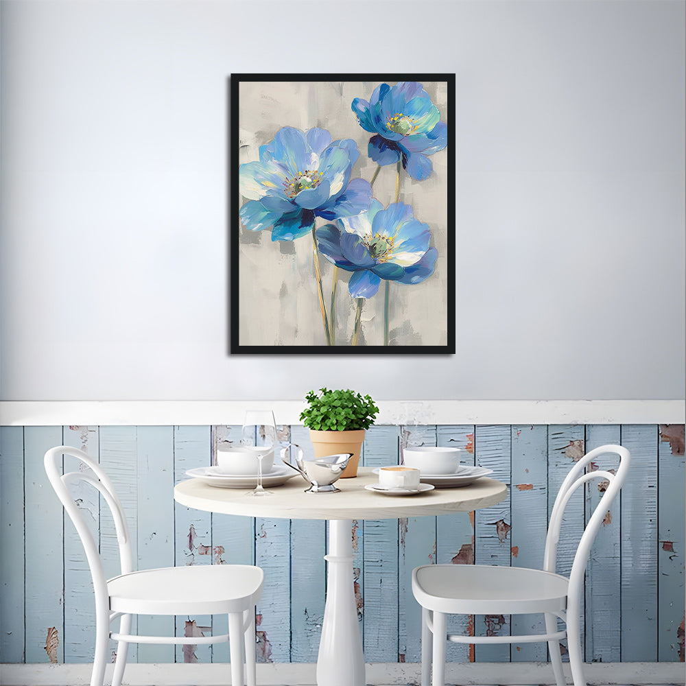 Blue Poppy Cross Stitch Kits