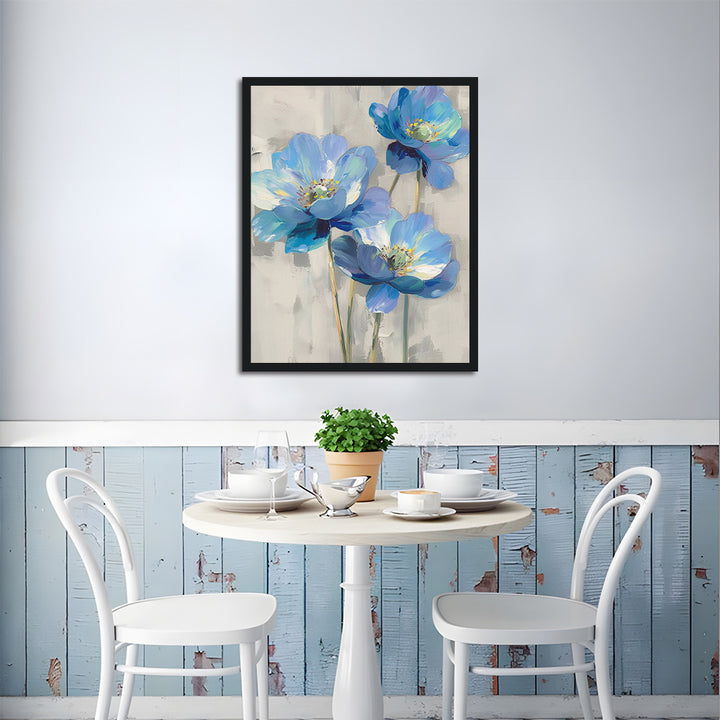 Blue Poppy Cross Stitch Kits