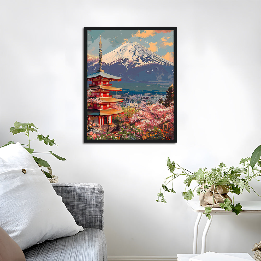 Beautiful View of Mt. Fuji Cross Stitch Kits