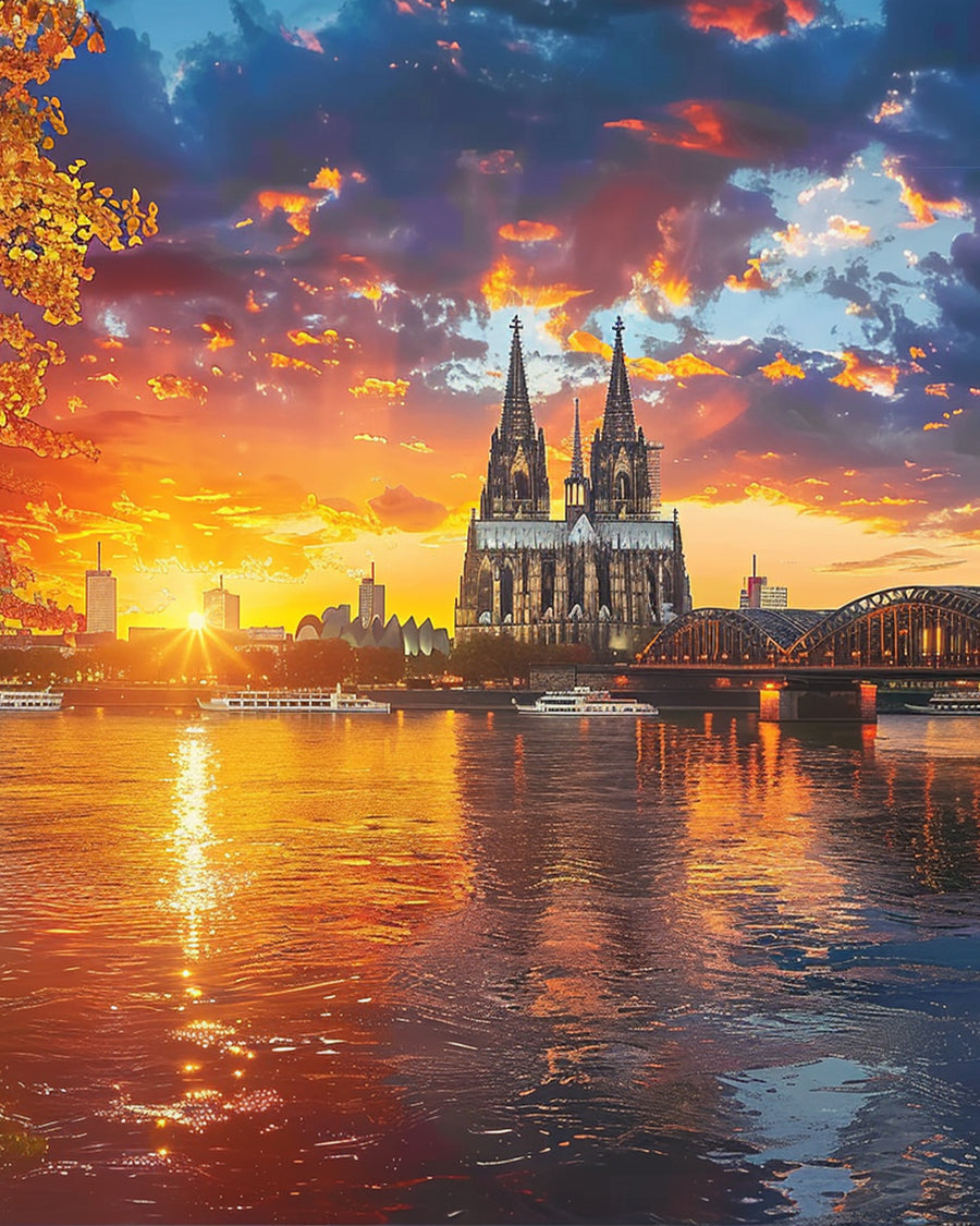Cologne Cathedral City Skyline Cross Stitch Kits