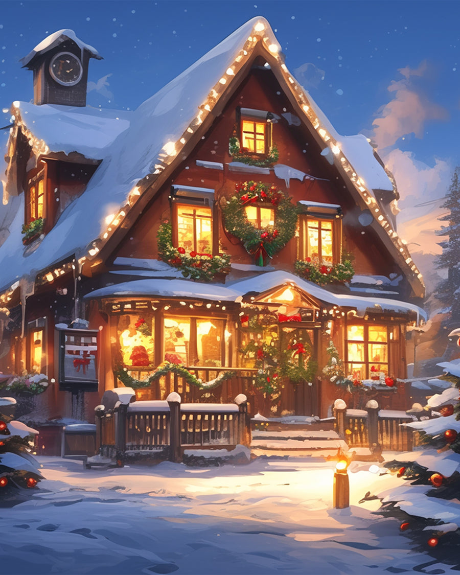 Cozy Christmas Cottage Cross Stitch Kits