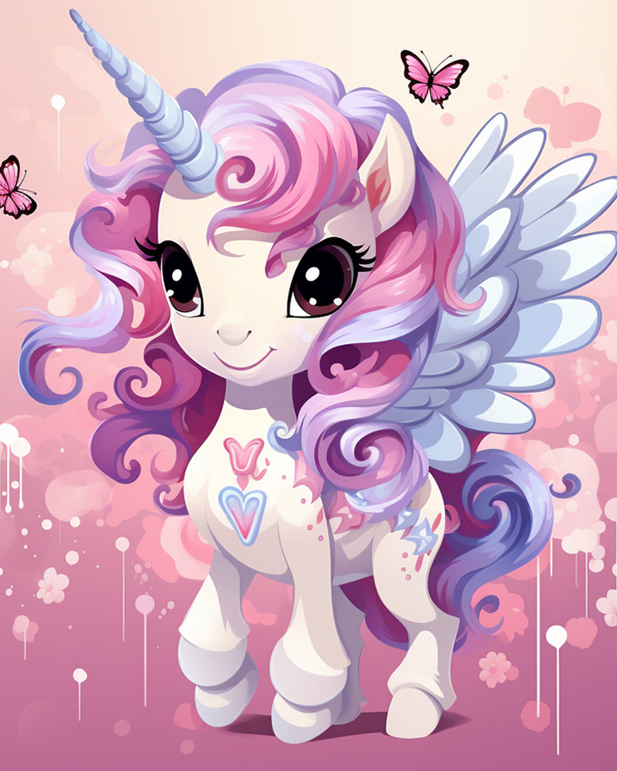 Cute Purple Unicorn Cross Stitch Kits