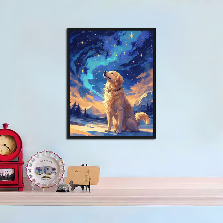 Golden Retriever Looking Up Cross Stitch Kits