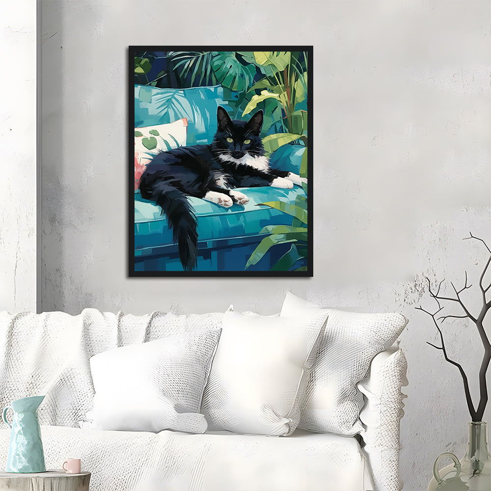 Cat on Blue Sofa Cross Stitch Kits