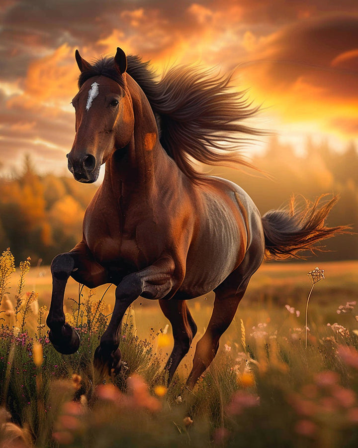 Running Horse Cross Stitch Kits